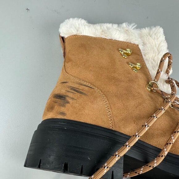 J. Crew Factory Faux-Fur Winter Hiking Boots - Picture 6 of 9